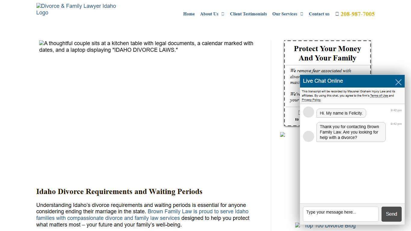 Idaho Divorce Requirements & Waiting Periods Brown Family