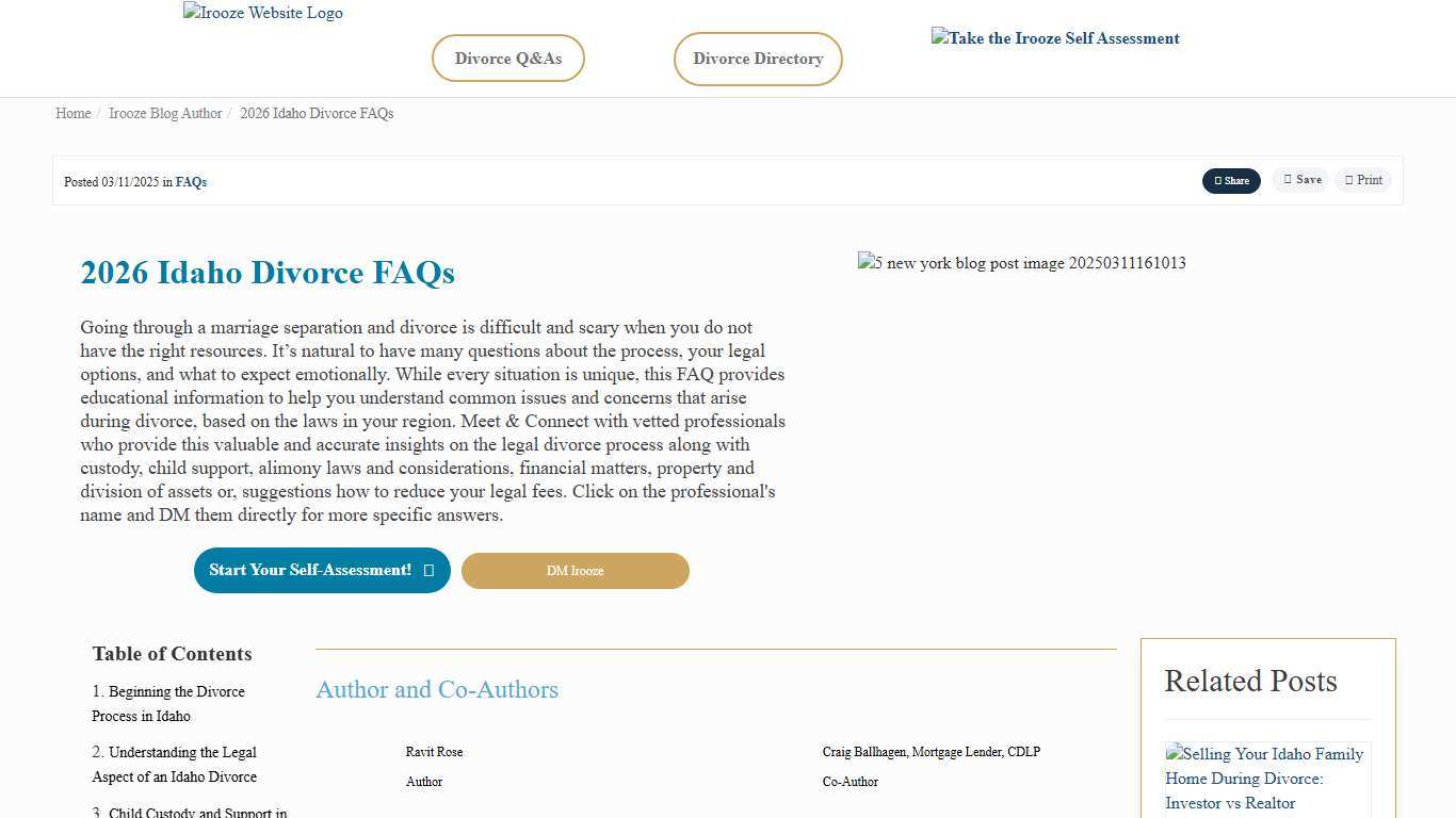 2026 Idaho Divorce FAQs - Divorce Directory Divorce Articles - Irooze